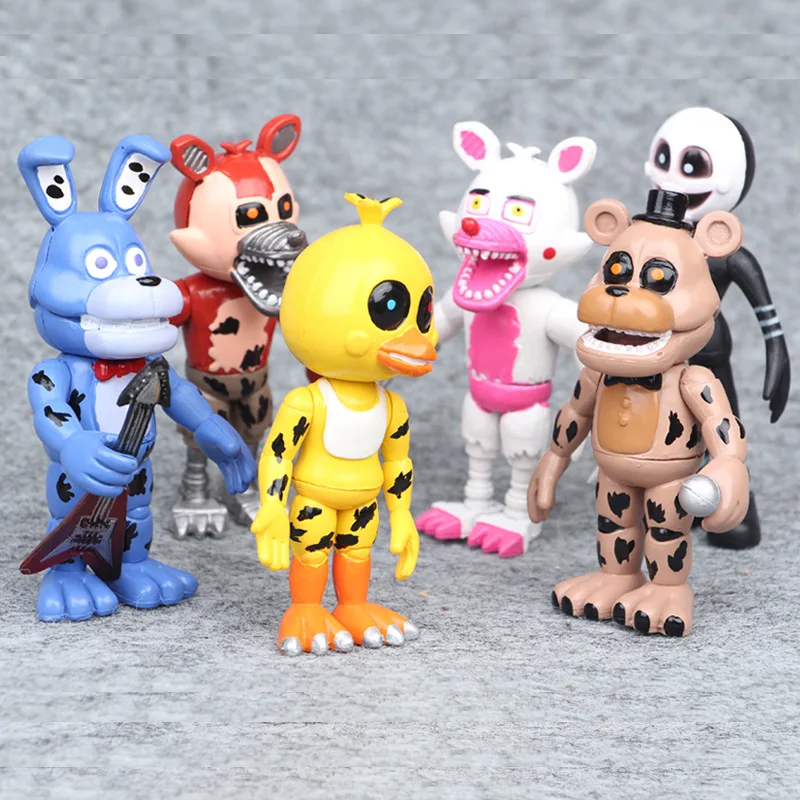 Anime game 6pcs/lot Five Nights At Freddy's Action Figure PVC FNAF Fazbear Bear Bonnie Foxy Freddy Figures Dolls Toys Model 10cm
Anime game 6pcs/lot Five Nights At Freddy's Action Figure PVC FNAF Fazbear Bear Bonnie Foxy Freddy Figures Dolls Toys Model 10cm