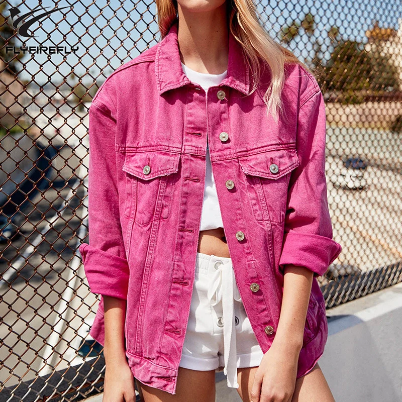 2019 Spring Autumn Pink Blue Denim Jacket Women Basic Coat Streetwear Fashion Korean Loose Bomber Jeans Jacket Chaqueta Mujer 
2019 Spring Autumn Pink Blue Denim Jacket Women Basic Coat Streetwear Fashion Korean Loose Bomber Jeans Jacket Chaqueta Mujer