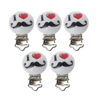 5Pcs/Lot Metal Wooden Baby Pacifier Clip Round Cute Mustache Pattern 4.4cm x 3cm New Hot
5Pcs/Lot Metal Wooden Baby Pacifier Clip Round Cute Mustache Pattern 4.4cm x 3cm New Hot