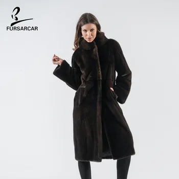 FURSARCAR New Fashion Dark Brown Real Mink Fur Winter Coat For Women Nature Full Pelt Fur Luxury Jackets Overcoat Trench 2019
FURSARCAR New Fashion Dark Brown Real Mink Fur Winter Coat For Women Nature Full Pelt Fur Luxury Jackets Overcoat Trench 2019