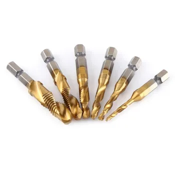 6pcs Set HSS 4241 Hex Shank Spiral Tap Countersink Drill Reamer Titanium Soft Metal Tapping Chamfering Tool Metric M3*4*5*6*8*10
6pcs Set HSS 4241 Hex Shank Spiral Tap Countersink Drill Reamer Titanium Soft Metal Tapping Chamfering Tool Metric M3*4*5*6*8*10