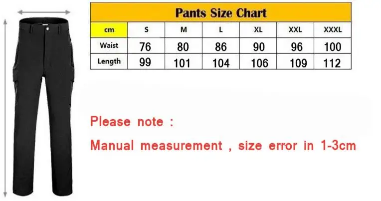 Acu Trousers Size Chart