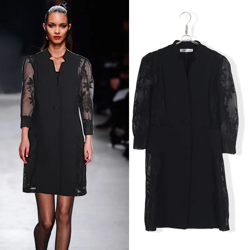 Europe and America Plus Size Women Clothing Autumn Two-piece Dress Lace Patchwork Three Quarter Sleeve Out Suit+ Slip Dress 
Europe and America Plus Size Women Clothing Autumn Two-piece Dress Lace Patchwork Three Quarter Sleeve Out Suit+ Slip Dress