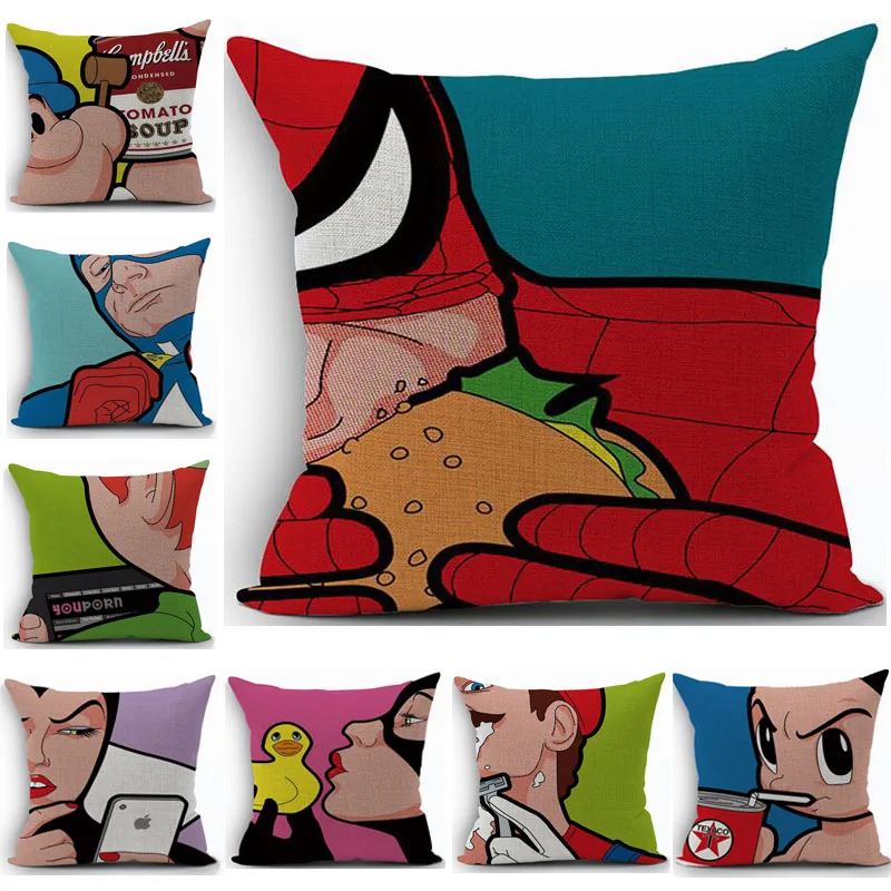 Cushion Cover Fashion Pop Art Pillows Cover Linen Cushion Case Home Decoration Car Sofa Decorative Pillowcase 45x45cm
Cushion Cover Fashion Pop Art Pillows Cover Linen Cushion Case Home Decoration Car Sofa Decorative Pillowcase 45x45cm