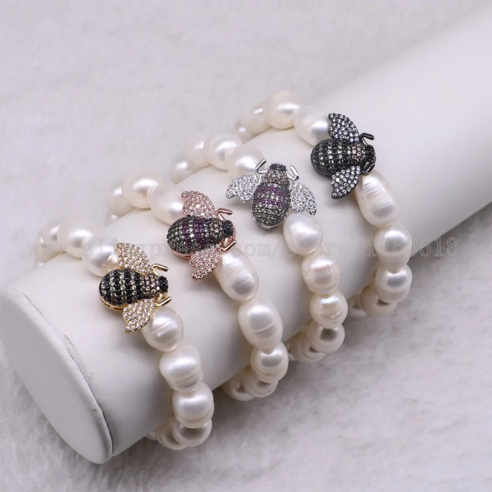 5 pcs Natural pearl bracelets little bee bracelets druzy bracelet bangle with zircon charm beads crafted pearl bracelets 3280
5 pcs Natural pearl bracelets little bee bracelets druzy bracelet bangle with zircon charm beads crafted pearl bracelets 3280