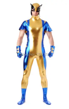 (LS7256)Blue and Gold Shiny Metallic Tights Unisex Cheap Fetish Zentai Suits Superhero Halloween Costume
(LS7256)Blue and Gold Shiny Metallic Tights Unisex Cheap Fetish Zentai Suits Superhero Halloween Costume