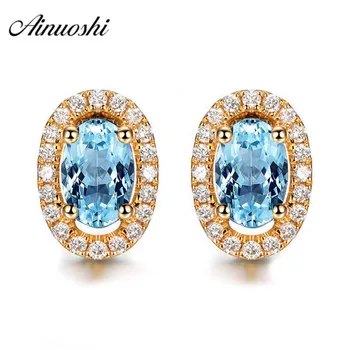 AINUOSHI 3 Carat Natural Topaz Earring Oval Cut Gems 925 Silver Yellow Gold Color Stud Earring Engagement Party Women Jewelry
AINUOSHI 3 Carat Natural Topaz Earring Oval Cut Gems 925 Silver Yellow Gold Color Stud Earring Engagement Party Women Jewelry