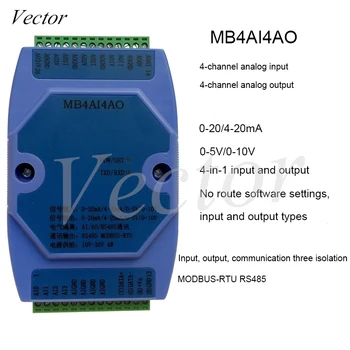 

0-20MA/4-20MA/0-5V/0-10V Analog Input/Output Acquisition Module RS485 MODBUS MB4AI4AO