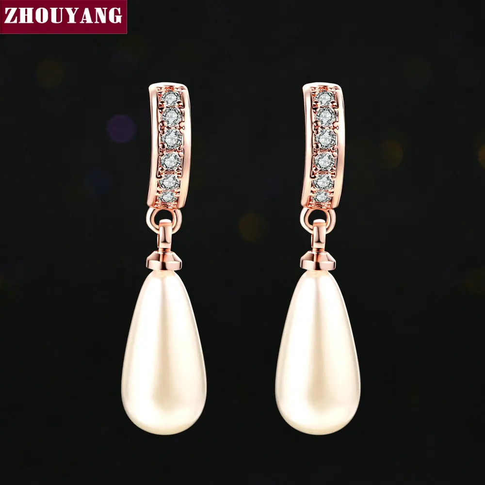 ZYE446 Water Drop Imitation Pearl Rose Gold Color Fashion Drop Earring Austrian Crystal
ZYE446 Water Drop Imitation Pearl Rose Gold Color Fashion Drop Earring Austrian Crystal