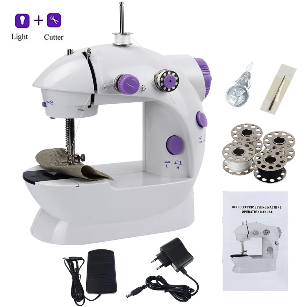 Electric Mini Sewing Machines Portable Knitting Machine Double Threads Motor Dual Speed US/EU Plug
Electric Mini Sewing Machines Portable Knitting Machine Double Threads Motor Dual Speed US/EU Plug
