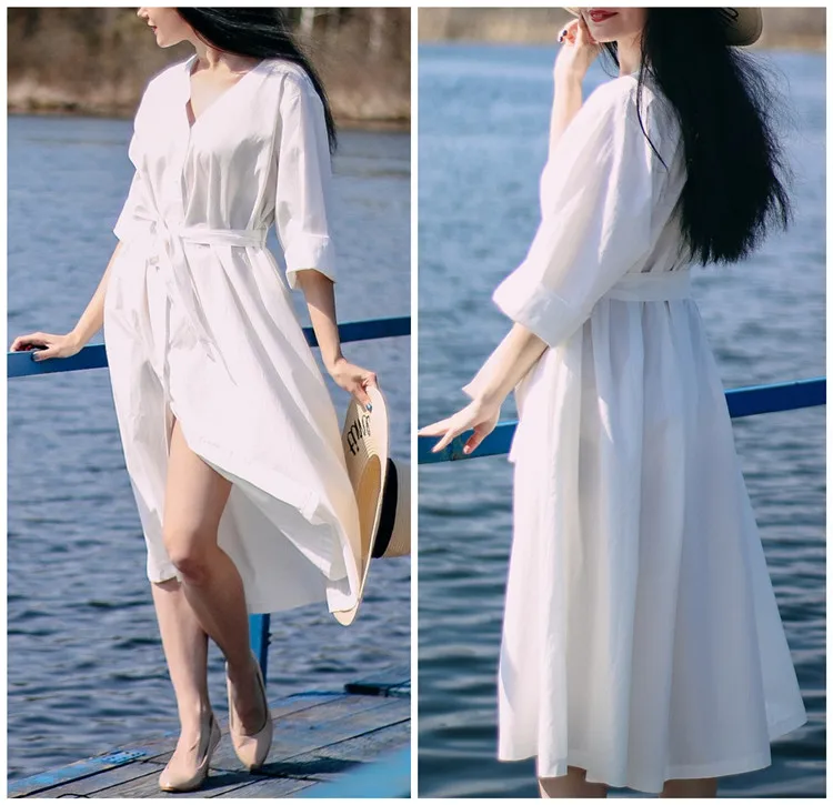 New Women Dresses Spring Summer Cotton Linen Elegant Ladies Pleated Long White Dresses V Neck Lace Up Bow Prairie Chic white
New Women Dresses Spring Summer Cotton Linen Elegant Ladies Pleated Long White Dresses V Neck Lace Up Bow Prairie Chic white
