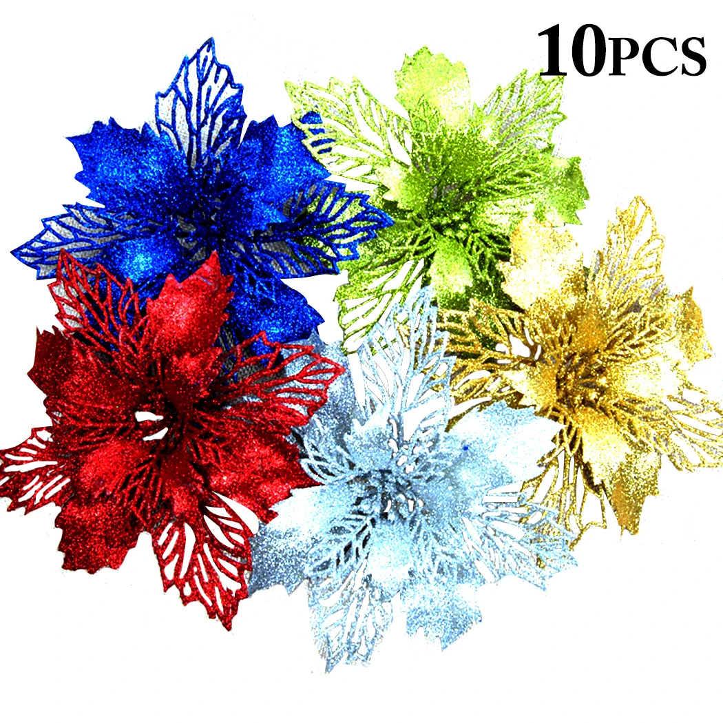 10PCS 7.09'' Christmas Flower Glitter Hollow Wedding Artificial Flower Christmas Tree Ornament
10PCS 7.09'' Christmas Flower Glitter Hollow Wedding Artificial Flower Christmas Tree Ornament