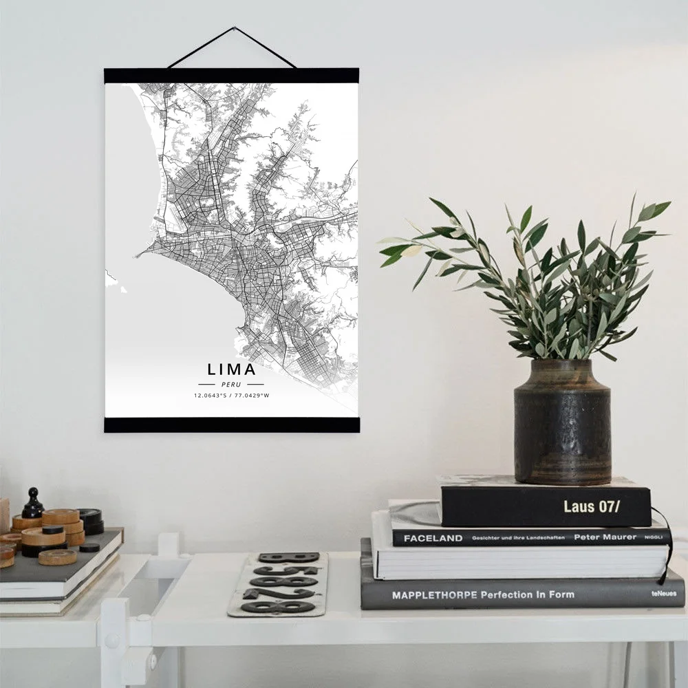 Lima, Peru City Map Wooden Framed Canvas Painting Home Decor Wall Art Print Pictures Poster Hanger
Lima, Peru City Map Wooden Framed Canvas Painting Home Decor Wall Art Print Pictures Poster Hanger