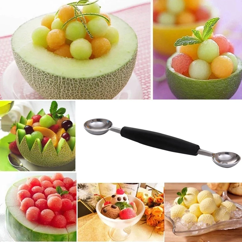 Stainless Steel Double-end Watermelon Dig Ball Scoop Fruit Spoon Ice Cream Fruit Platter Digger Scoop Potato Baller Cooking Tool
Stainless Steel Double-end Watermelon Dig Ball Scoop Fruit Spoon Ice Cream Fruit Platter Digger Scoop Potato Baller Cooking Tool