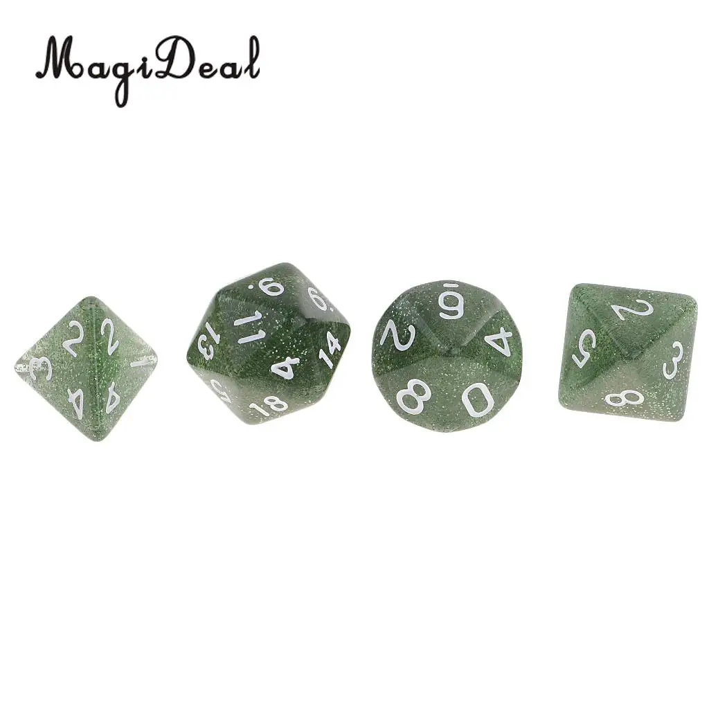 MagiDeal 42Pcs/Lot Double Colors Acrylic Polyhedral Dice 16mm for Dungeons Dragons DND MTG RPG Table Party Game Pub Bar Toys