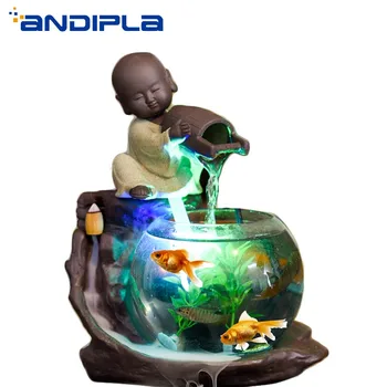 110V-220V Mini Fountain Atomizer Fish Tank Little Monk Feng Shui Home Decor Desktop Lucky Ornaments Incense Burner Flower Pot
110V-220V Mini Fountain Atomizer Fish Tank Little Monk Feng Shui Home Decor Desktop Lucky Ornaments Incense Burner Flower Pot