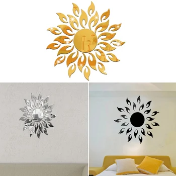 OOTDTY Acrylic DIY Removable 3D Wallpaper Sparkly Sun Mirror Wall Sticker Mural Decal Home Decoration Silvery/Golden/Black
OOTDTY Acrylic DIY Removable 3D Wallpaper Sparkly Sun Mirror Wall Sticker Mural Decal Home Decoration Silvery/Golden/Black