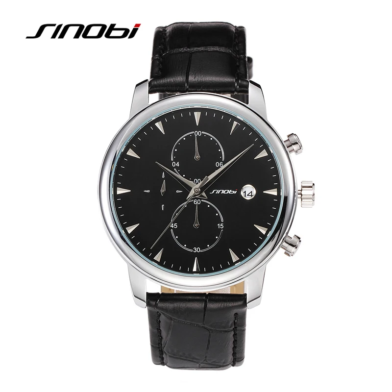 SINOBI Mens Watches Top Brand Sport Watch Men Watch Leather Strap Auto Date Men's Watch Clock relogio masculino erkek kol saati
SINOBI Mens Watches Top Brand Sport Watch Men Watch Leather Strap Auto Date Men's Watch Clock relogio masculino erkek kol saati