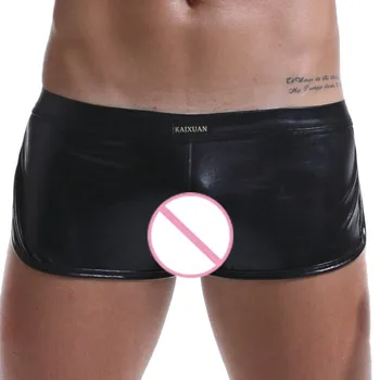 KAIXUAN Men Sexy Underwear Bare Buttocks Patent Leather Underpants Pouch Thong G-String Patent leather pants L1929
KAIXUAN Men Sexy Underwear Bare Buttocks Patent Leather Underpants Pouch Thong G-String Patent leather pants L1929