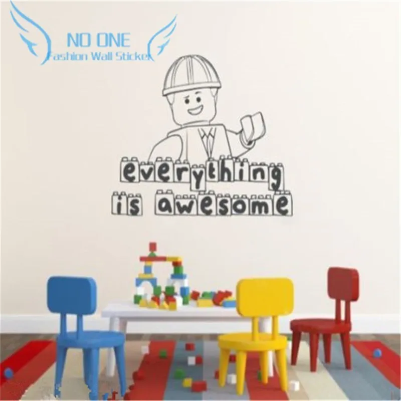 Wall decal Everything is Awesome,Lego Wall Art Vinyl Stencil Kids Room Cartoon Decor Children For Wall tx-592
Wall decal Everything is Awesome,Lego Wall Art Vinyl Stencil Kids Room Cartoon Decor Children For Wall tx-592