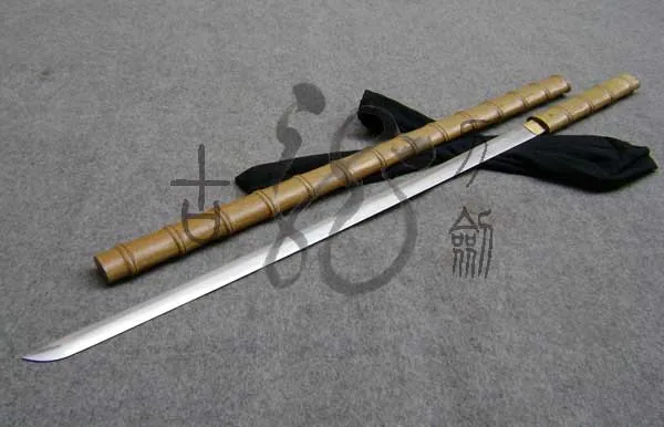 S0908 JAPANESE NINJA STRAIGHT SWORD W/ BAMBOO SHEATH HANDLE SHINY HAMON EDGE 40"
S0908 JAPANESE NINJA STRAIGHT SWORD W/ BAMBOO SHEATH HANDLE SHINY HAMON EDGE 40"