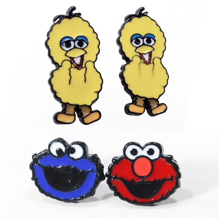 Sesame Street ELMO BIG BIRD Fashion Anime Cartoon Earring Cute Animal Stud Earrings Women Girls Kids Jewelry XMAS New Gift
Sesame Street ELMO BIG BIRD Fashion Anime Cartoon Earring Cute Animal Stud Earrings Women Girls Kids Jewelry XMAS New Gift