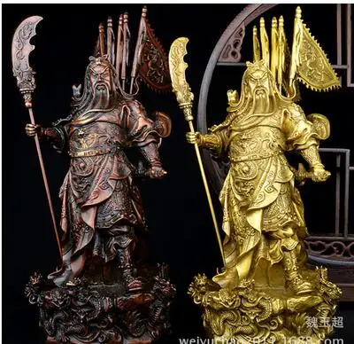 Art Bronze Decoration Crafts Brass Copper Feng Shui Protective Guardian Kwan Kung Statue Guan Yu Feng Shui Furnishing Articles
Art Bronze Decoration Crafts Brass Copper Feng Shui Protective Guardian Kwan Kung Statue Guan Yu Feng Shui Furnishing Articles