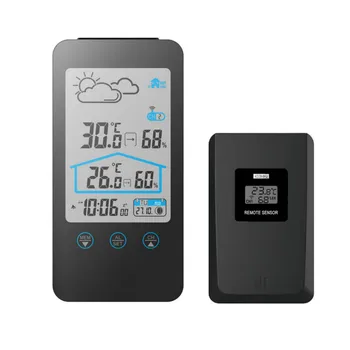 New wireless indoor and outdoor temperature and humidity meter with lunar phase function touch screen
New wireless indoor and outdoor temperature and humidity meter with lunar phase function touch screen