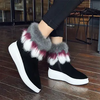 NAYIDUYUN Women Shoes Genuine Leather Wedges Platform High Heel Riding Boots Pointed Toe FOX Fur Pumps Winter Warm Sneakers
NAYIDUYUN Women Shoes Genuine Leather Wedges Platform High Heel Riding Boots Pointed Toe FOX Fur Pumps Winter Warm Sneakers