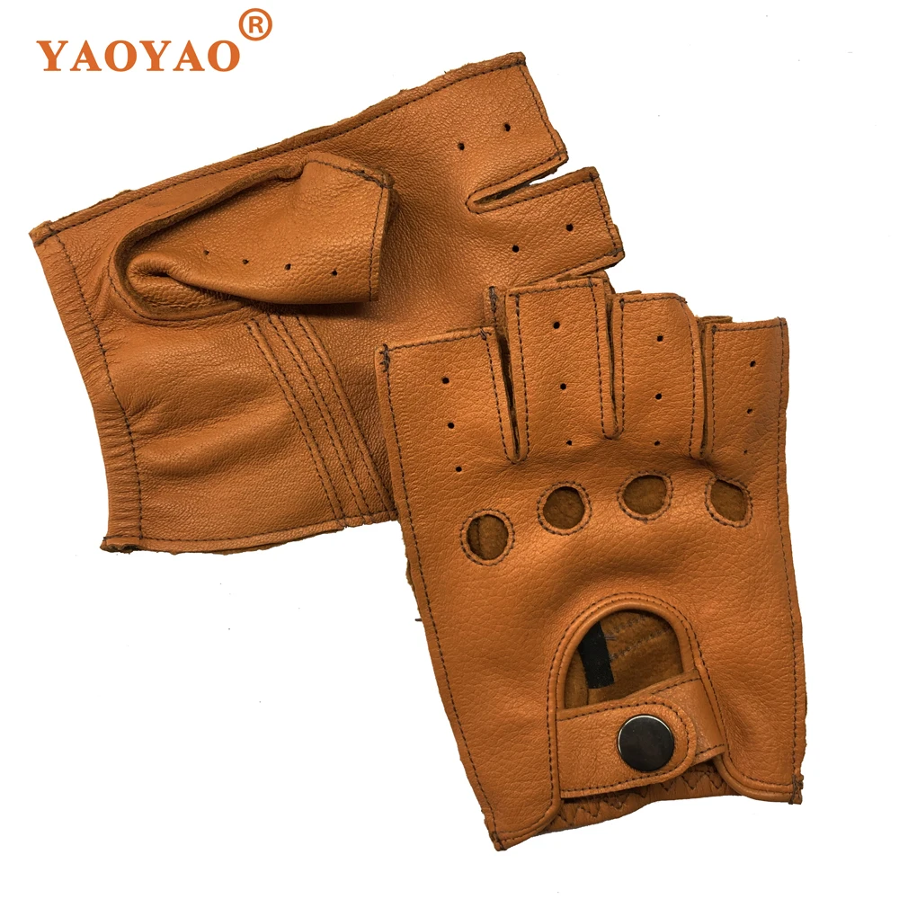 Men Spring Genuine Leather Fingerless Thin Short Gloves Male Stylish Fitness Locomotive Luvas Black/Yellow/Brown Suede Eldiven
Men Spring Genuine Leather Fingerless Thin Short Gloves Male Stylish Fitness Locomotive Luvas Black/Yellow/Brown Suede Eldiven