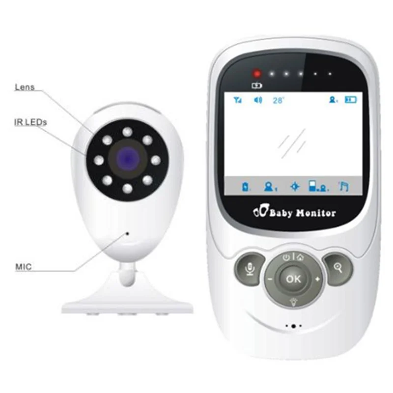 2.4 inch Wireless Video Color Baby Monitor High Resolution Baby Nanny Security Camera Night Vision Temperature Monitoring
2.4 inch Wireless Video Color Baby Monitor High Resolution Baby Nanny Security Camera Night Vision Temperature Monitoring