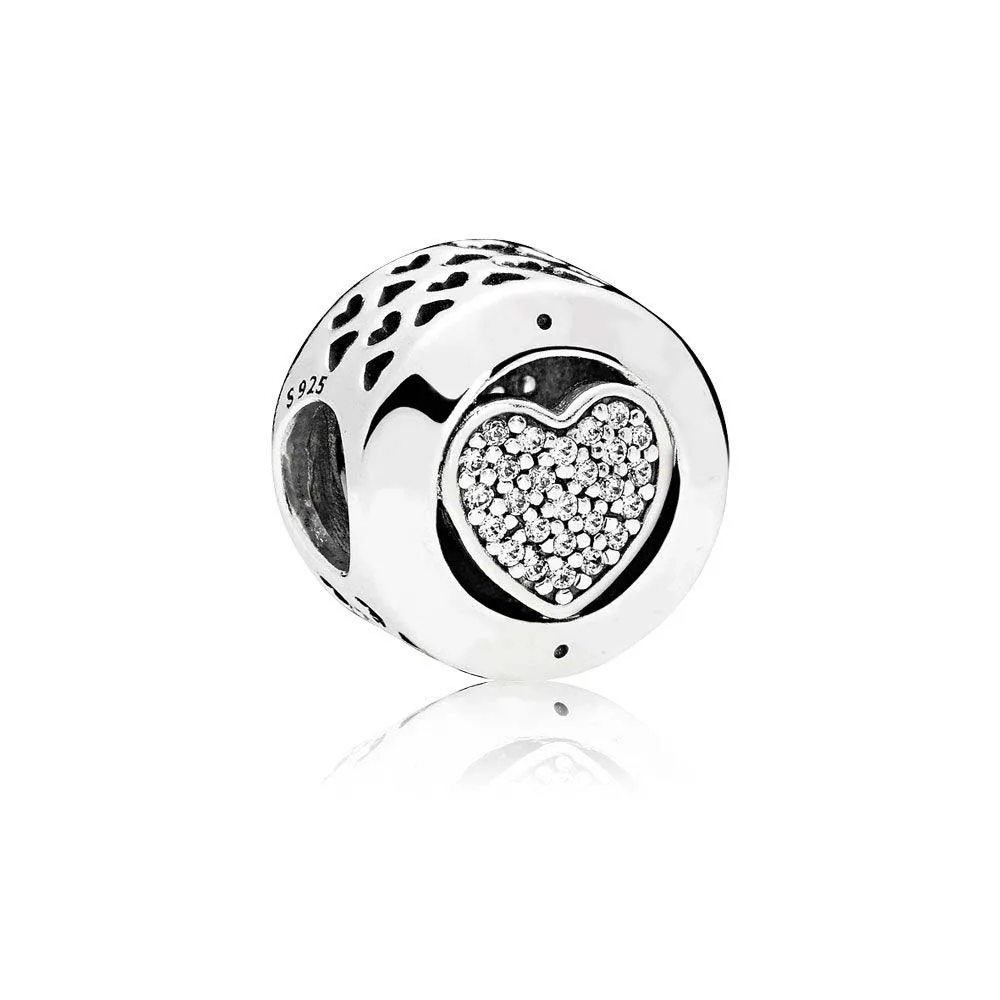Authentic 925 Sterling Silver Bead Signature Heart Charm Clear CZ Fit Original Women Pandora Bracelet Bangle Gift Diy Jewelry
Authentic 925 Sterling Silver Bead Signature Heart Charm Clear CZ Fit Original Women Pandora Bracelet Bangle Gift Diy Jewelry