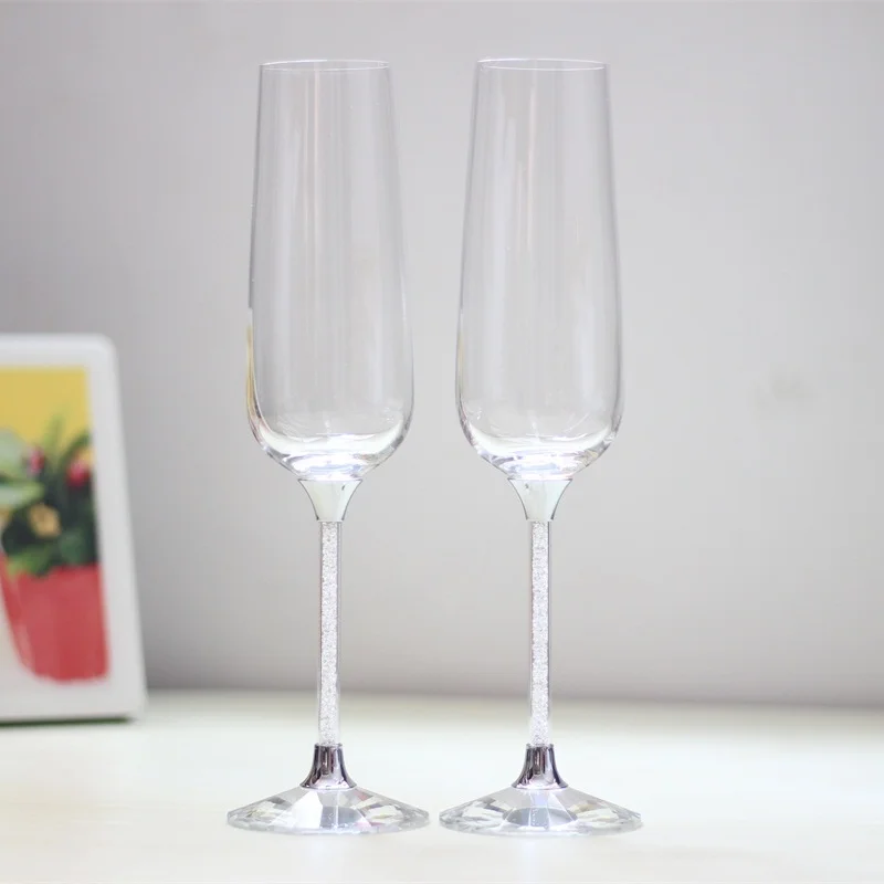 Image 2015 new design lead free clear crystal 270ml wedding wine glasses  champagne wine glass champagne glasses