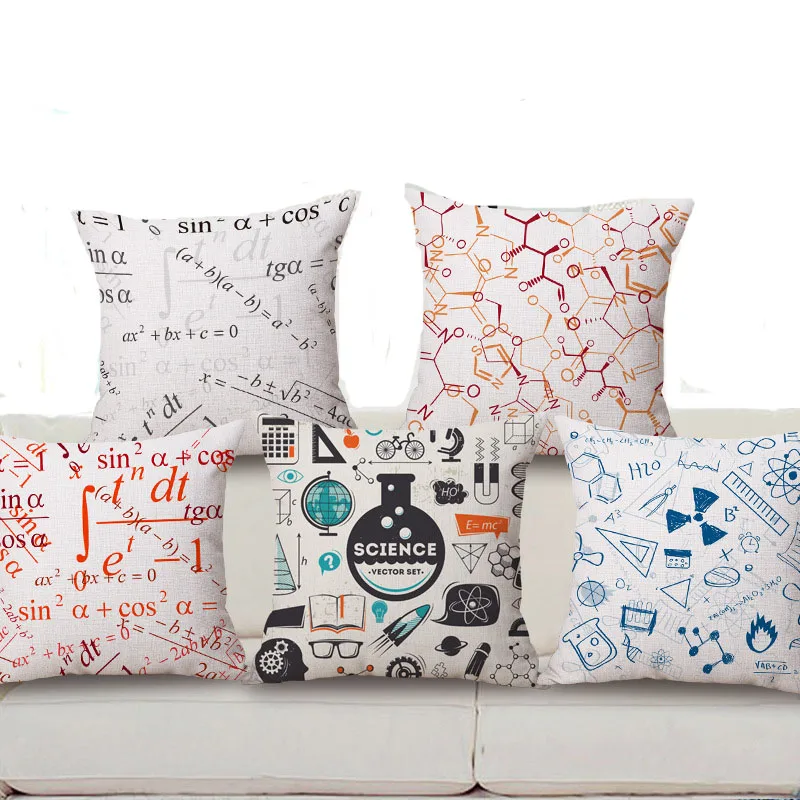 18'' Square Math Formula Cushion covers Science Chemistry Throw Pillow Covers Decorative Pillow Cases Customized Drop Shipping
18'' Square Math Formula Cushion covers Science Chemistry Throw Pillow Covers Decorative Pillow Cases Customized Drop Shipping