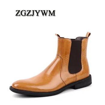 ZGZJYWM Autumn/Winter Genuine Leather Black/Brown Pointed Toe Cowhide Men's Brogue Wedding Office Ankle Slip-On Footwear Boots
ZGZJYWM Autumn/Winter Genuine Leather Black/Brown Pointed Toe Cowhide Men's Brogue Wedding Office Ankle Slip-On Footwear Boots