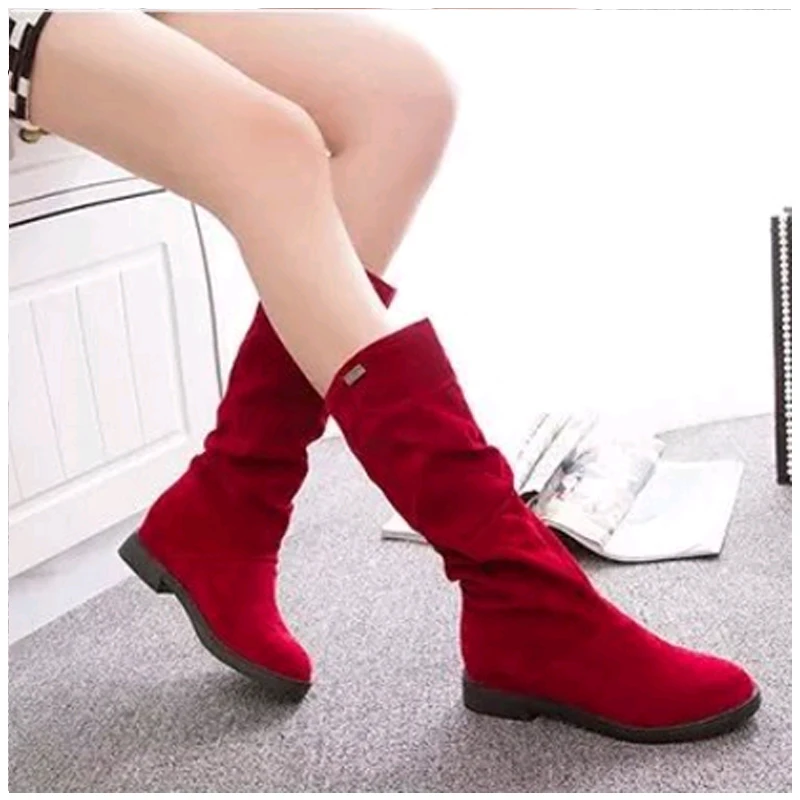 New Women Winter Snow Boots Fashion Suede Flat Warm Middle Tube Mid-Calf Boots Women Round Solid Slip-on Platform Boots Female
New Women Winter Snow Boots Fashion Suede Flat Warm Middle Tube Mid-Calf Boots Women Round Solid Slip-on Platform Boots Female
