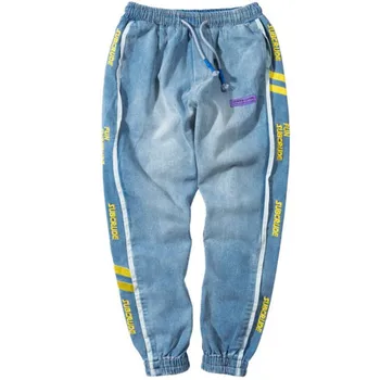 2019 Brand Japanese Men's Leisure Yellow The letter letters jeans with legs pure cotton Hip-hop Loose harlan cowboy pants Men
2019 Brand Japanese Men's Leisure Yellow The letter letters jeans with legs pure cotton Hip-hop Loose harlan cowboy pants Men
