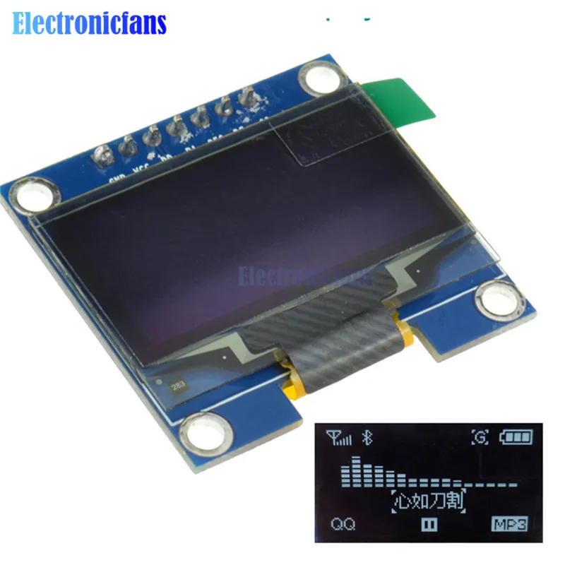 1.3" 1.3 inch White Color 128X64 OLED LCD LED Display Module For Arduino SPI Communicate
1.3" 1.3 inch White Color 128X64 OLED LCD LED Display Module For Arduino SPI Communicate