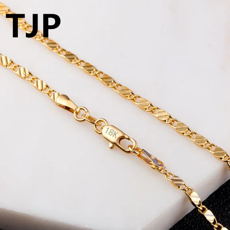 TJP 2018 Hot Sale Meteor shower Gold Men Choker Necklace 925 Sterling Silver Women Chains Necklace Friend Lover Gift
TJP 2018 Hot Sale Meteor shower Gold Men Choker Necklace 925 Sterling Silver Women Chains Necklace Friend Lover Gift