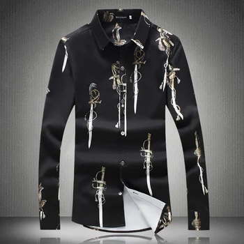 Black White Shirts for Men 2019 New Fashion EU Designers Men Shirt Long Sleeve Slim Fit Male Clothing M-5XL #18108
Black White Shirts for Men 2019 New Fashion EU Designers Men Shirt Long Sleeve Slim Fit Male Clothing M-5XL #18108