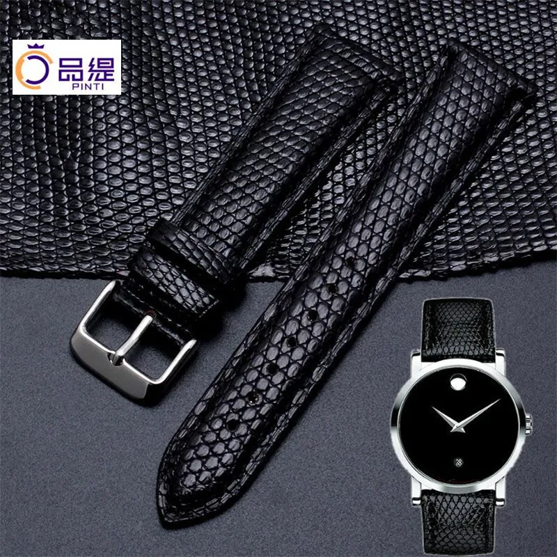 New High-quality Genuine Leather Watchband Black Lizard Leather Strap Pin Buckle 15mm 20mm 21mm for Movado Museum Watches Stock
New High-quality Genuine Leather Watchband Black Lizard Leather Strap Pin Buckle 15mm 20mm 21mm for Movado Museum Watches Stock