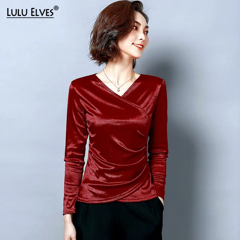Solid color bottoming shirts female long sleeve Spring new Slim T shirt v neck smooth stretch knit fabric tops tees for women
Solid color bottoming shirts female long sleeve Spring new Slim T shirt v neck smooth stretch knit fabric tops tees for women