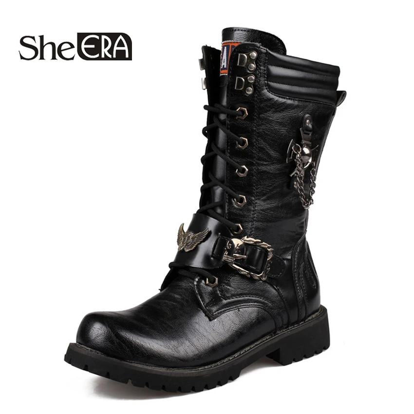 She ERA Men Tactical Combat Shoes Leather Martin Boots EU 37-45 New England Men Winter Casual Lace-Up Shoes Dropshipping
She ERA Men Tactical Combat Shoes Leather Martin Boots EU 37-45 New England Men Winter Casual Lace-Up Shoes Dropshipping