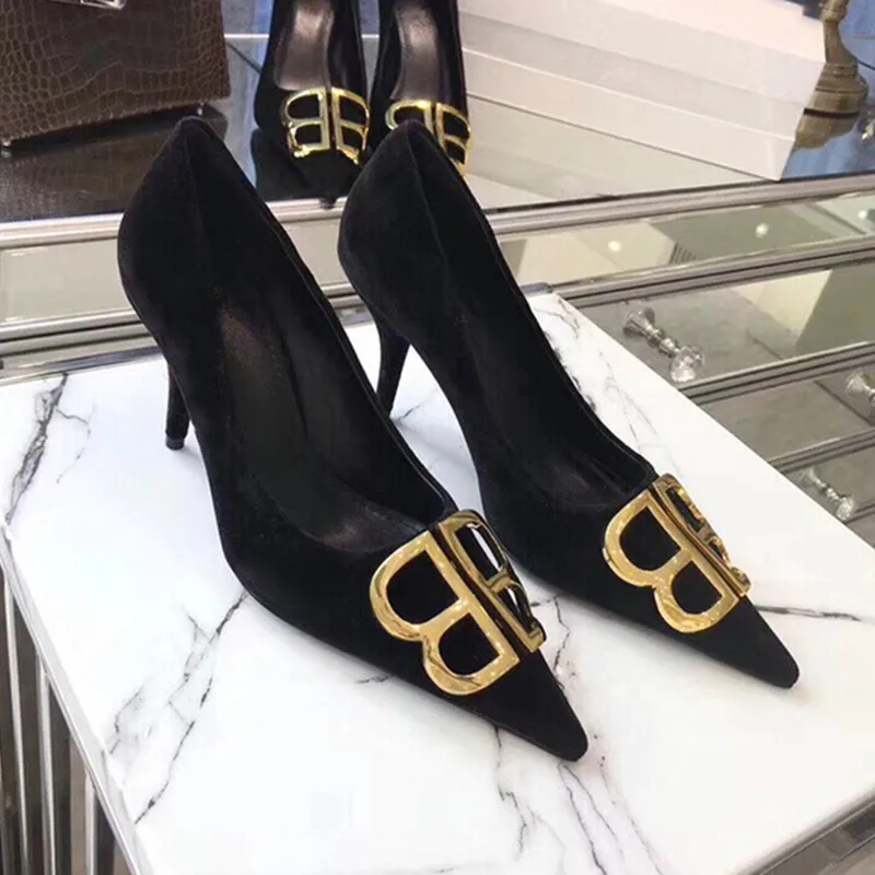 Metal BB Supper Stiletto Heels Pumps For Womens Dress Party Woman Pointed Toe Sexy Ladies Shoes High Heels Tacones Mujer
Metal BB Supper Stiletto Heels Pumps For Womens Dress Party Woman Pointed Toe Sexy Ladies Shoes High Heels Tacones Mujer