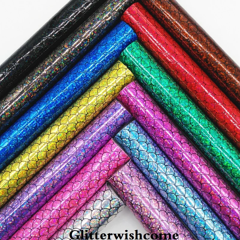 Glitterwishcome 21X29CM A4 Size Vinyl For Bows Embossed Fish Scales Leather Mermaid Fabirc Leather fabric Vinyl for Bows, GM018A
Glitterwishcome 21X29CM A4 Size Vinyl For Bows Embossed Fish Scales Leather Mermaid Fabirc Leather fabric Vinyl for Bows, GM018A
