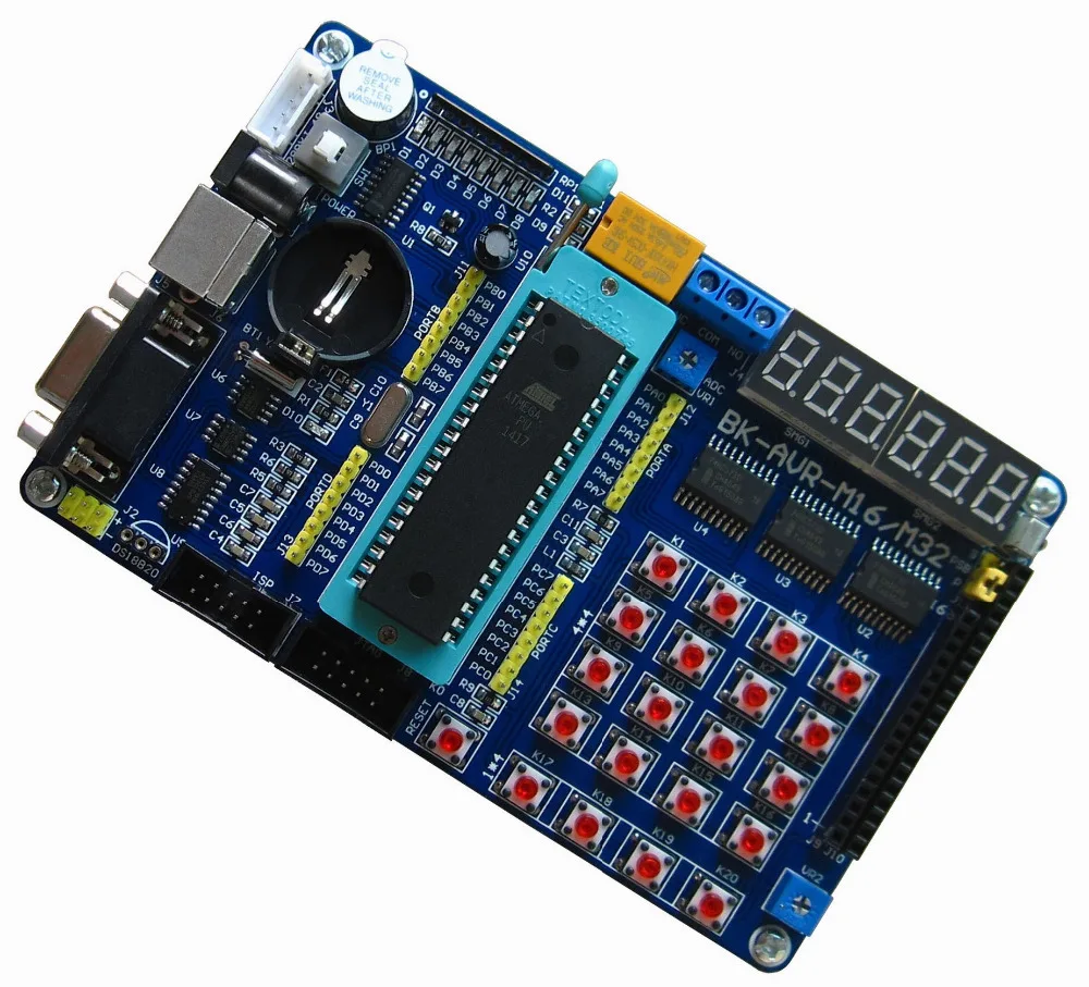 Free shipping ATMEGA32 development board AVR Microcontroller learning board+ISP programmer
Free shipping ATMEGA32 development board AVR Microcontroller learning board+ISP programmer