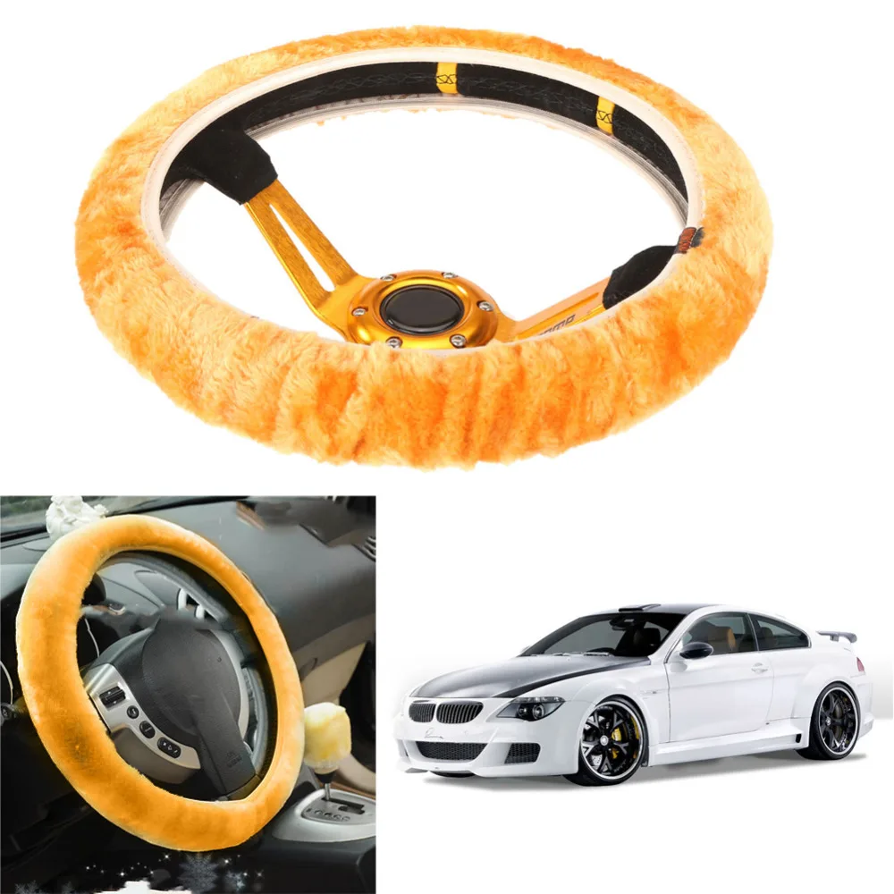 High Density Thickened Car Fur Steering Wheel Cover Universal CAR Soft Warm Plush Winter Steering-Wheel Cover Car-styling New
High Density Thickened Car Fur Steering Wheel Cover Universal CAR Soft Warm Plush Winter Steering-Wheel Cover Car-styling New