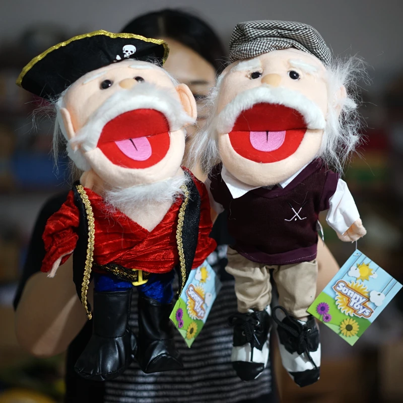 40cm big size Cartoon pirate ventriloquism perform Action Figure Plush doll anime PP cotton stuff Hand puppet toy d10
40cm big size Cartoon pirate ventriloquism perform Action Figure Plush doll anime PP cotton stuff Hand puppet toy d10