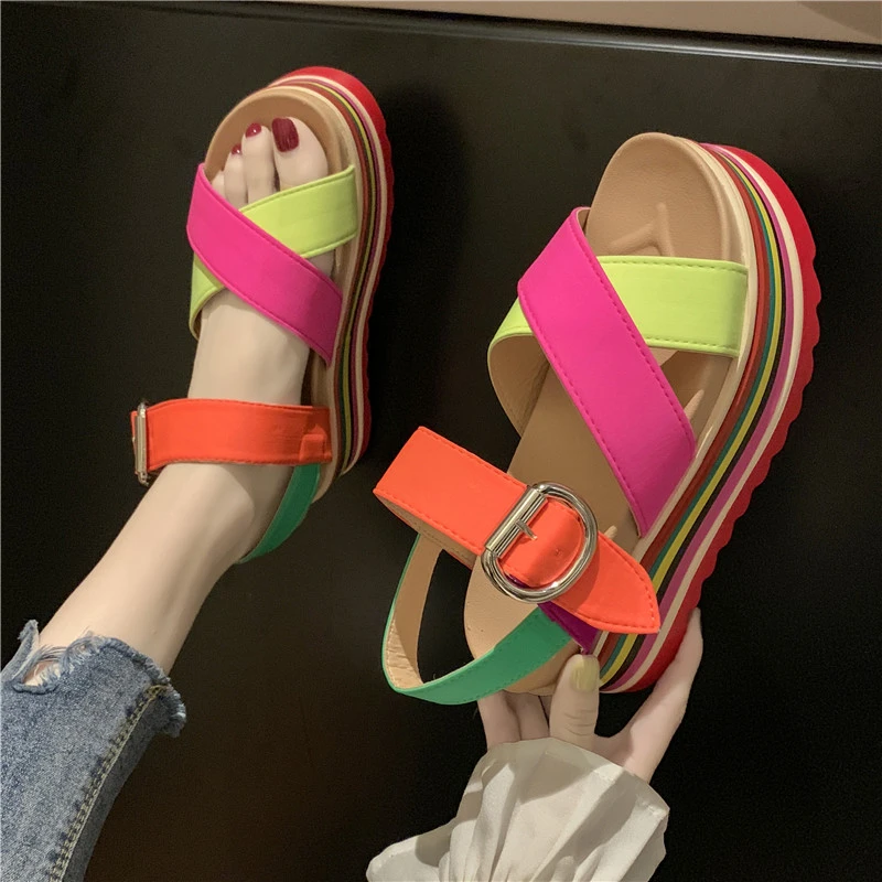 Bands Platform Women sandals Wedge Hollow ladies shoes Buckle Strap Outdoor Beach Summer sandalia feminina
Bands Platform Women sandals Wedge Hollow ladies shoes Buckle Strap Outdoor Beach Summer sandalia feminina