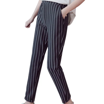 New 2018 Summer Female Pants Elastic Waist Striped Casual Peneil Pants Women Trousers Plus Size Harajuku Pantalon Mujer W1
New 2018 Summer Female Pants Elastic Waist Striped Casual Peneil Pants Women Trousers Plus Size Harajuku Pantalon Mujer W1